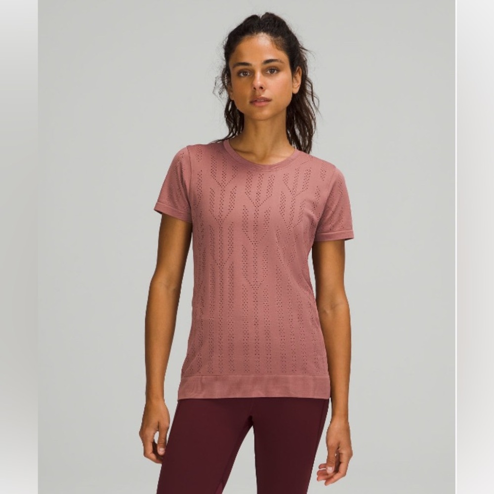 Rust Short Sleeve Knit Top